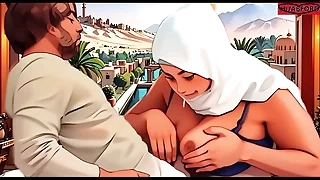 Anime Hijab Women Titty fucks Me