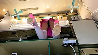 Super cute act daughter voyeur hidden camera upskirt at work